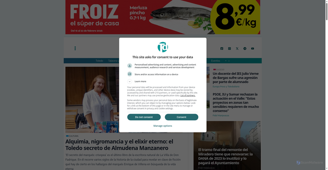 Security scan screenshot of https://toledodiario.es