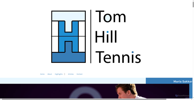 Security scan screenshot of https://tomhilltennis.com/maria-sakkari/