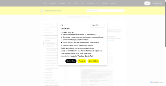 Security scan screenshot of https://intg.snapchat.com/