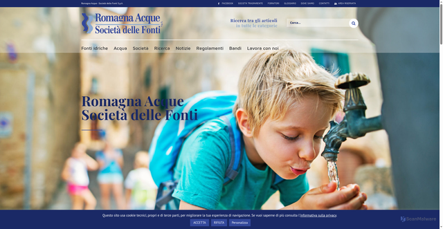 Security scan screenshot of https://www.romagnacque.it/