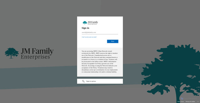 Security scan screenshot of https://jmfamily.lightning.force.com