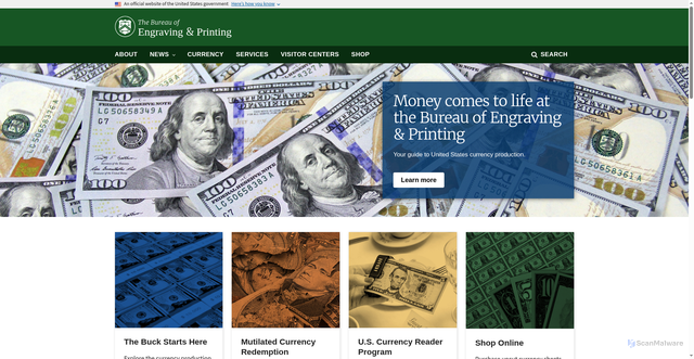 Security scan screenshot of https://www.bep.gov/