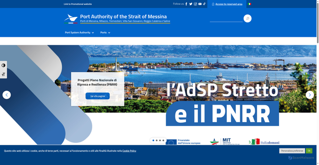 Security scan screenshot of https://adspstretto.it/