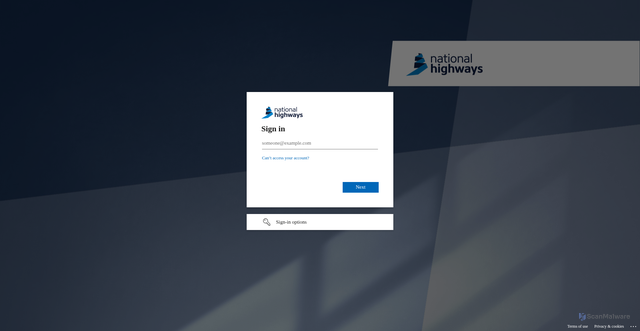 Security scan screenshot of https://highways.sharepoint.com
