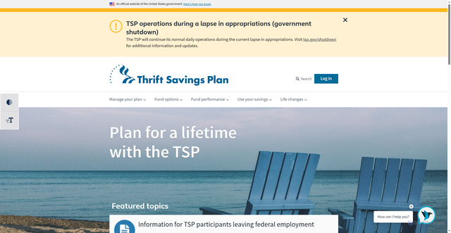 Security scan screenshot of https://www.tsp.gov
