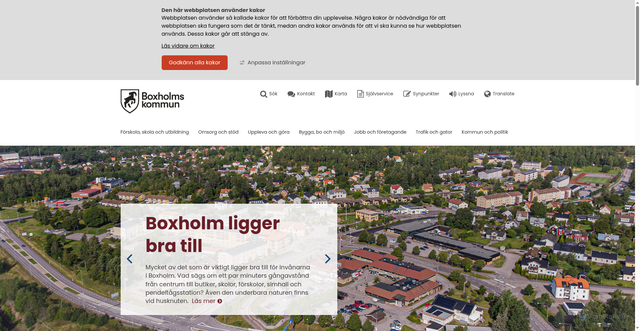 Security scan screenshot of https://www.boxholm.se/