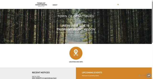 Security scan screenshot of https://townofgrantsburgwi.gov/
