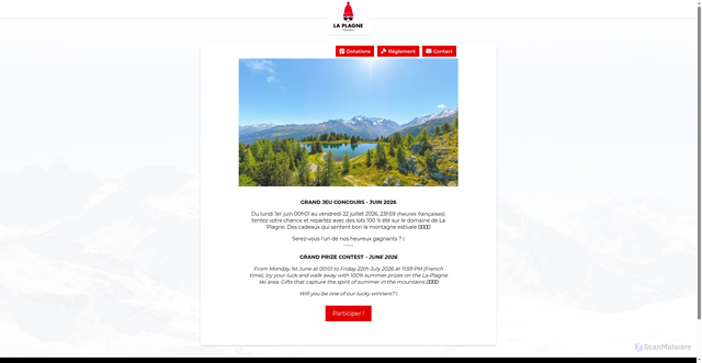 Security scan screenshot of https://compagniedesalpesds.qualifioapp.com/quiz/1805260_3157/SAPjuin2026.html?utm_medium=email&utm_source=NL&utm_campaign=SAP_26_06_CA_REL_ALL_CHAUFFE-A_FREN&utm_term=EN&utm_content=JEU-CONCOURS-JUIN26&lid=2gxt4dudgrxp
