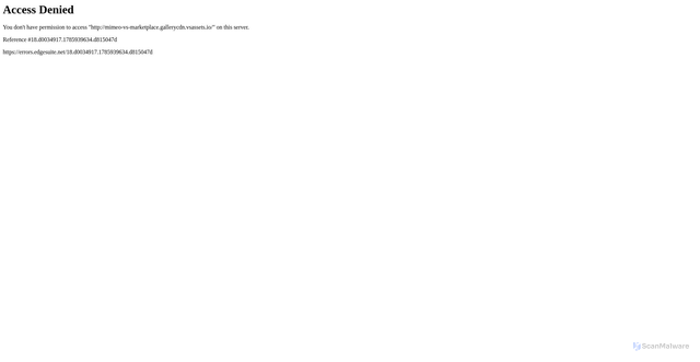 Security scan screenshot of https://mimeo-vs-marketplace.gallerycdn.vsassets.io