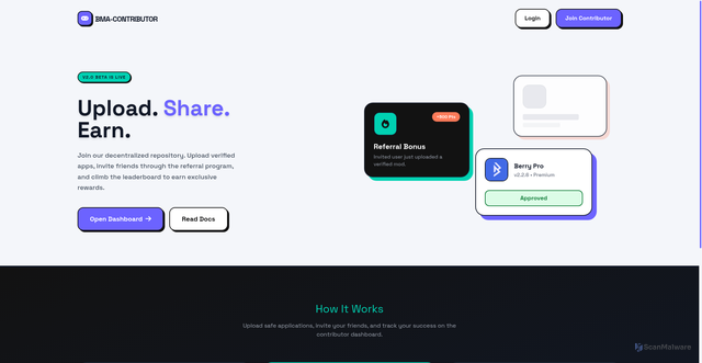 Security scan screenshot of https://contributor-berrymodapk-ig325dv8ho.edgeone.app/