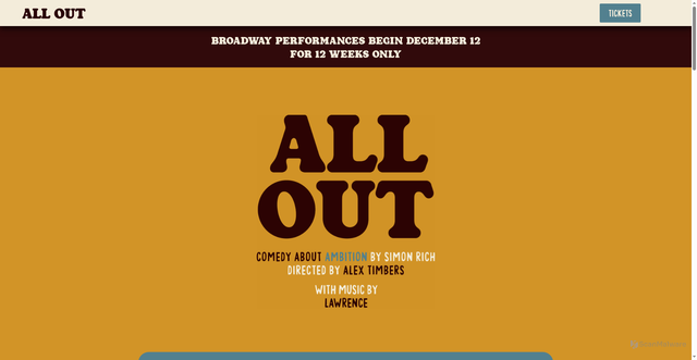 Security scan screenshot of https://alloutbroadway.com/