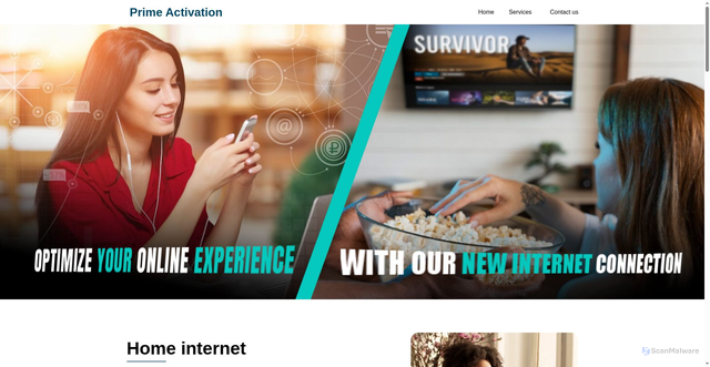 Security scan screenshot of https://primeactivation.net/home-internet/