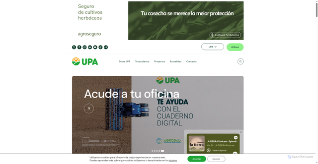 Security scan screenshot of https://upa.es