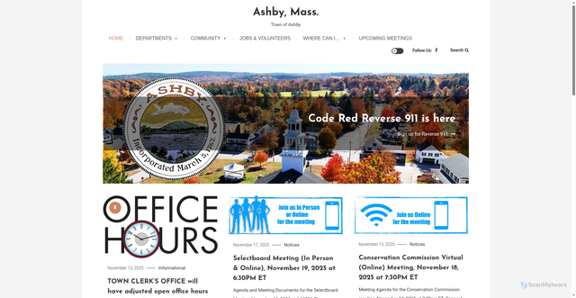 Security scan screenshot of https://ashbyma.gov/