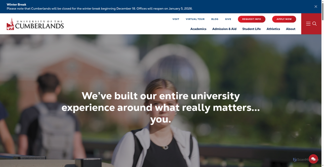 Security scan screenshot of https://ucumberlands.edu
