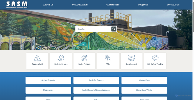 Security scan screenshot of https://sasmwwtp.gov/