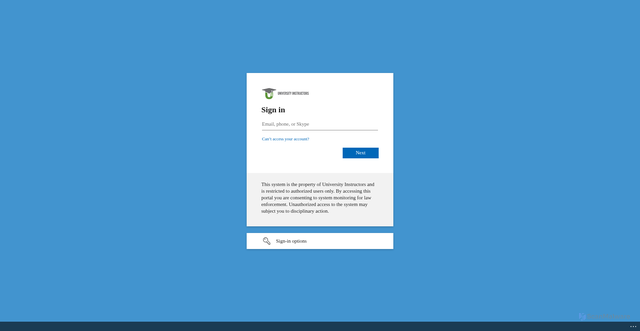 Security scan screenshot of https://universityinstructors-my.sharepoint.com