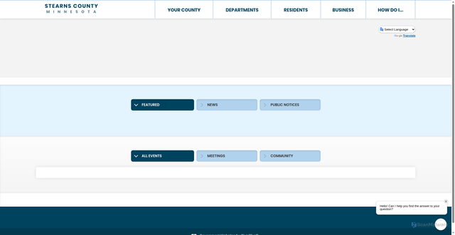 Security scan screenshot of https://www.stearnscountymn.gov/