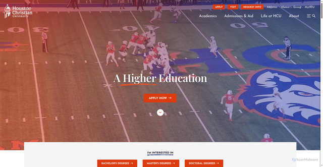 Security scan screenshot of https://hc.edu