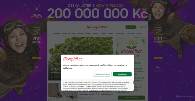 Security scan screenshot of https://ireceptar.cz