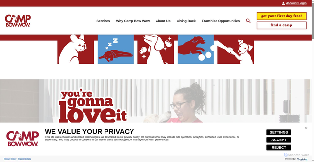 Security scan screenshot of https://campbowwow.com