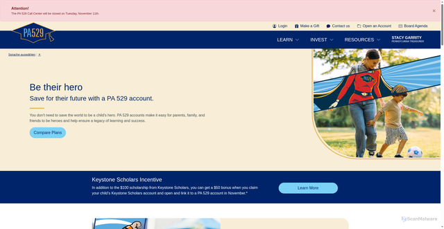 Security scan screenshot of https://www.pa529.com/