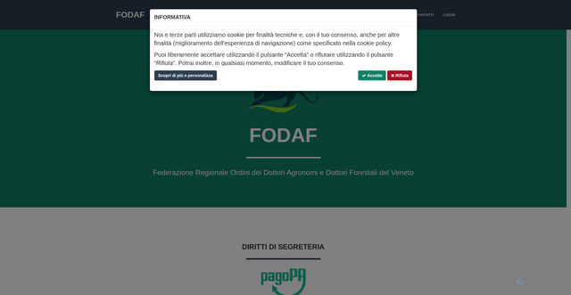 Security scan screenshot of https://www.fodafveneto.it/