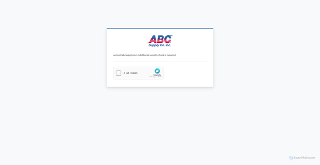 Security scan screenshot of https://account.abcsupply.com