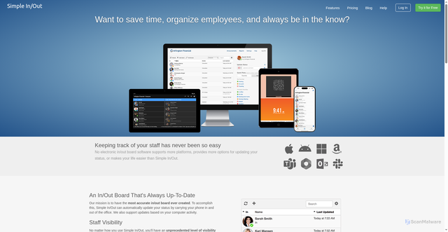 Security scan screenshot of https://www.simpleinout.com