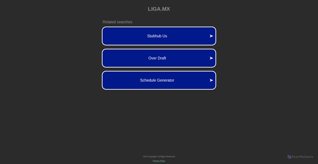 Security scan screenshot of https://liga.mx/