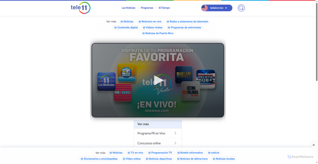 Security scan screenshot of https://cdn.teleonce.com/en-vivo/