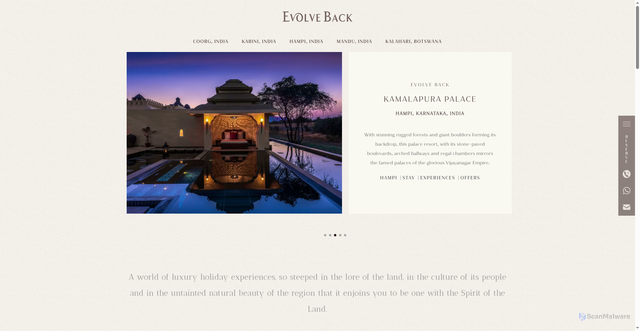Security scan screenshot of https://evolveback.com