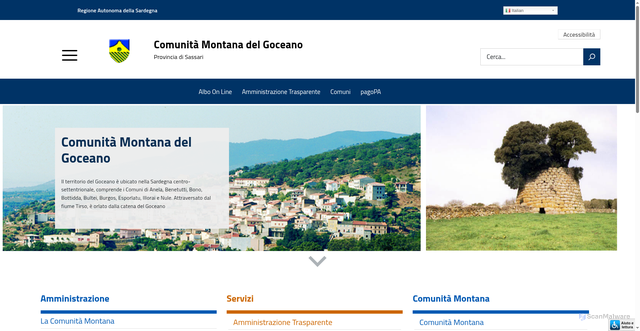Security scan screenshot of https://www.cmgoceano.it/
