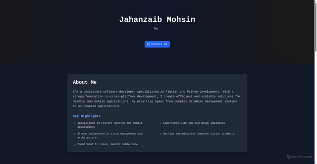 Security scan screenshot of https://jahanzaib-portfolio.pages.dev/