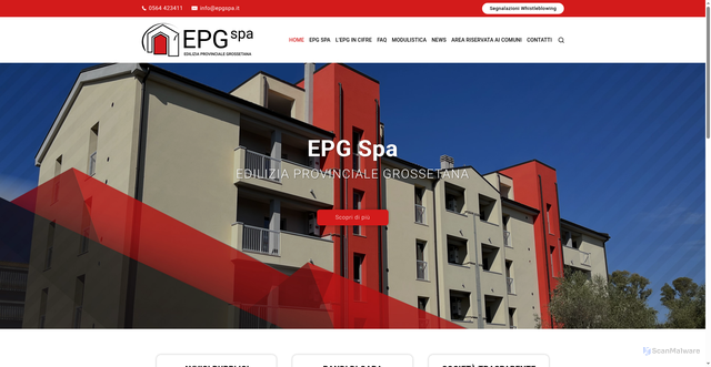 Security scan screenshot of https://www.epgspa.it