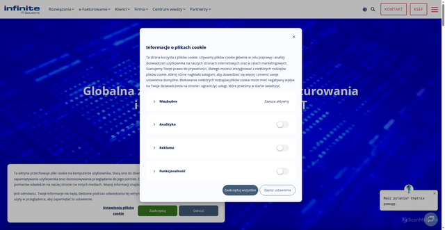 Security scan screenshot of https://infinite.pl