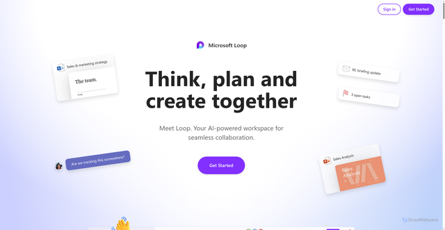 Security scan screenshot of https://loop.microsoft.com