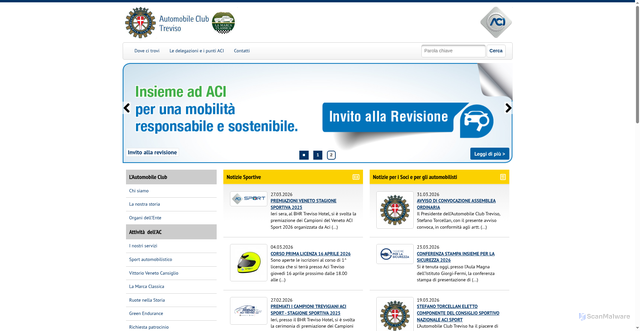 Security scan screenshot of https://www.treviso.aci.it