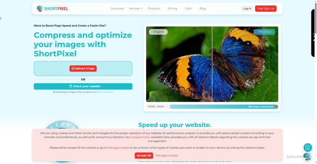 Security scan screenshot of https://cdn.shortpixel.ai/