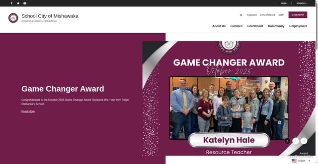 Security scan screenshot of https://www.mishawakaschools.com/