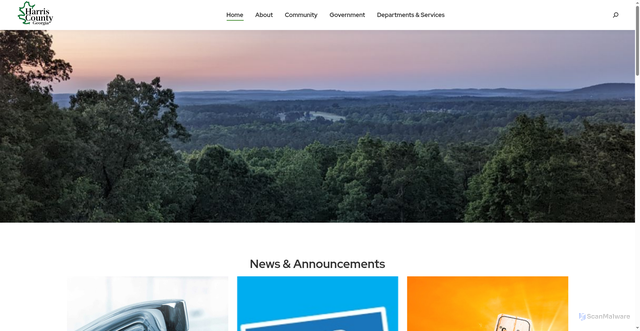 Security scan screenshot of https://www.harriscountyga.gov/