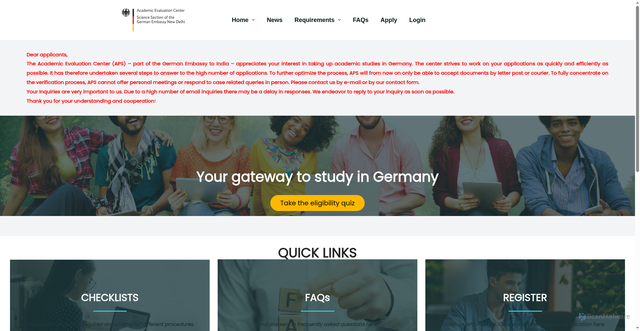 Security scan screenshot of https://aps-india.de/