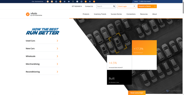 Security scan screenshot of https://www.vauto.com