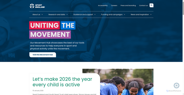 Security scan screenshot of https://www.sportengland.org:443/