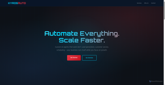 Security scan screenshot of https://www.sendoservices.com/kyrosauto.html
