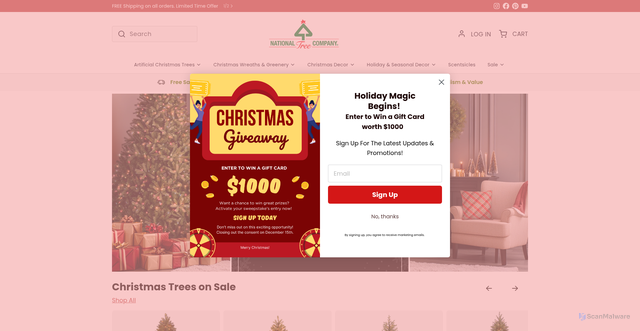 Security scan screenshot of https://shop.nationaltree.com