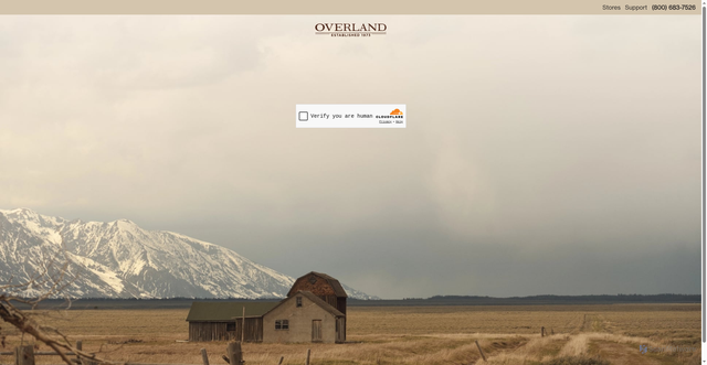 Security scan screenshot of https://www.overland.com