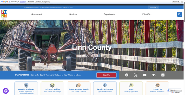 Security scan screenshot of https://www.linncountyiowa.gov/