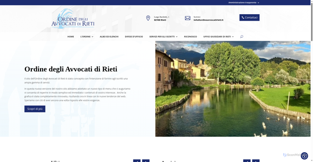 Security scan screenshot of https://www.ordineavvocatirieti.it/