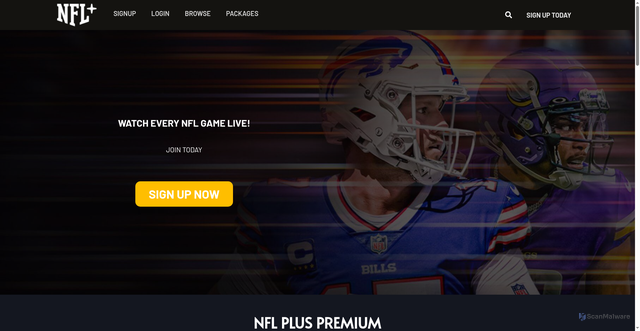 Security scan screenshot of https://nflpremiumplus.com/